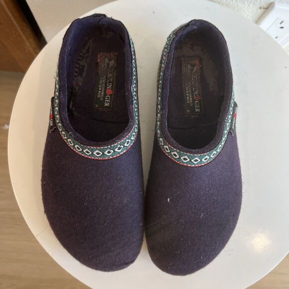 Haflinger Wool Cork Grizzly Clog Women’s 39 Purple Slipper Comfort - Picture 2 of 9